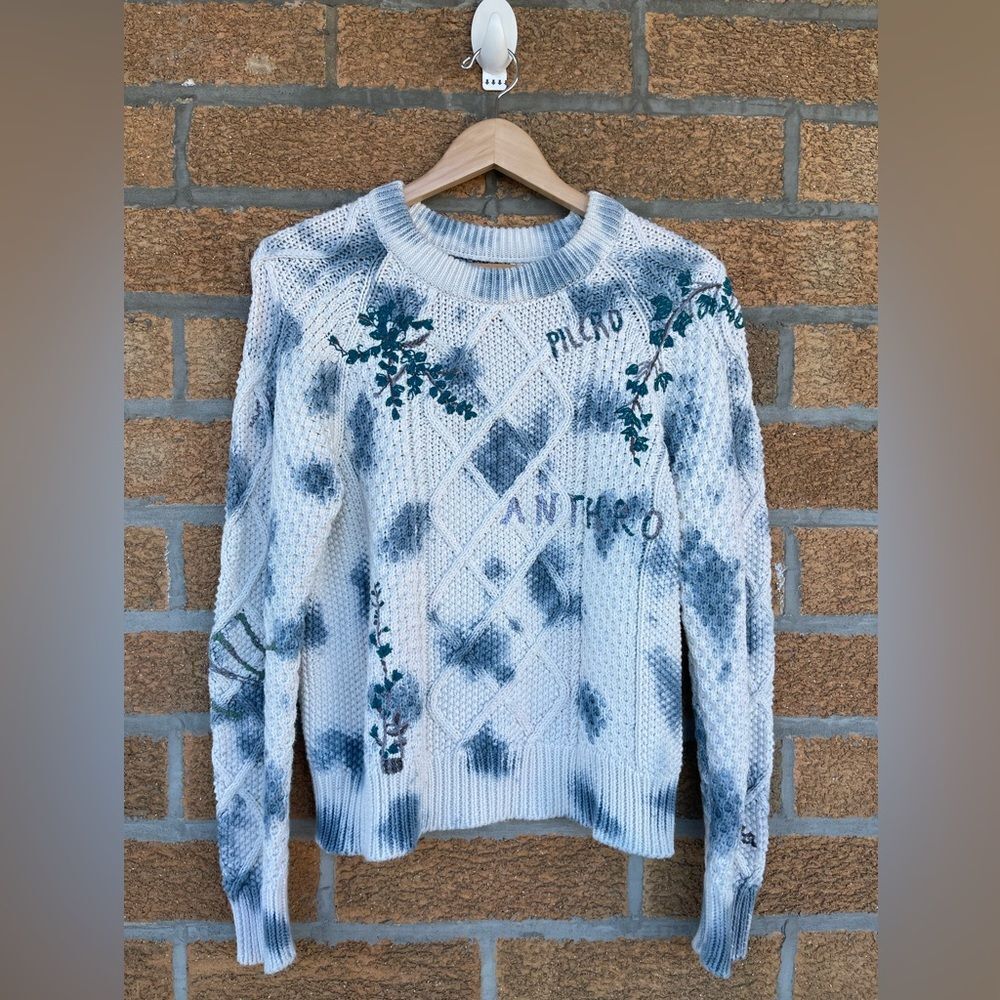 Anthropologie Pilcro the Letterpress tie dye chunky knit sweater medium